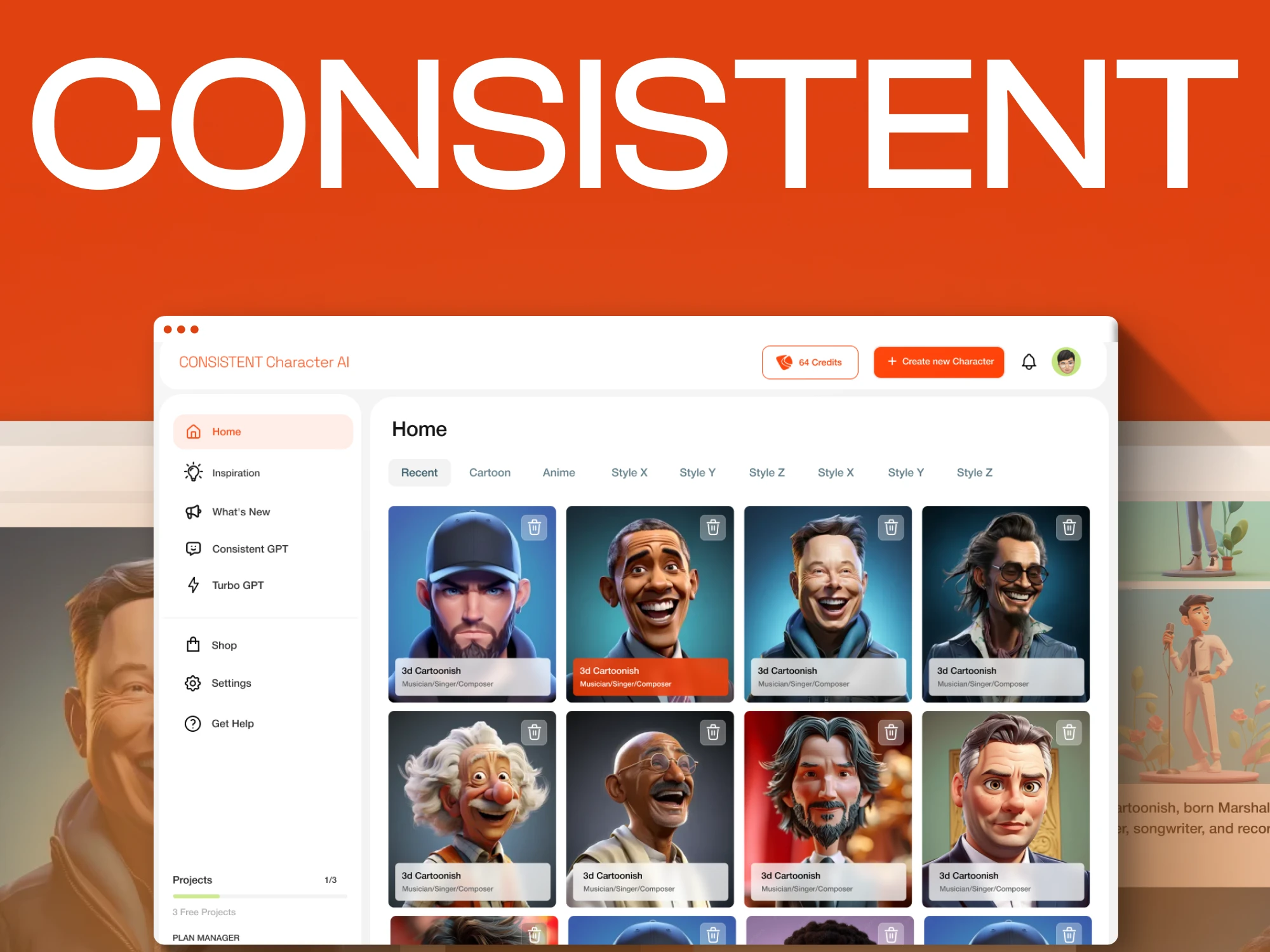 Consistent Character AI
